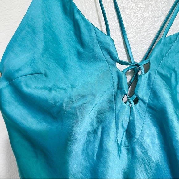 Lovers + Friends Ariadna Mini Dress in Teal Blue Size S - Picture 5 of 8